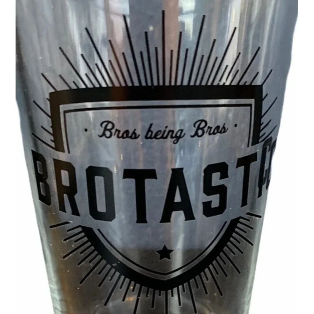 Brotastic Beer Glass Pint Ale Bros Being Bros Man Cave Gift for Men